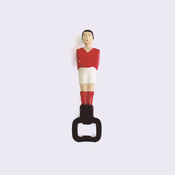 Football - flessenopener - rood