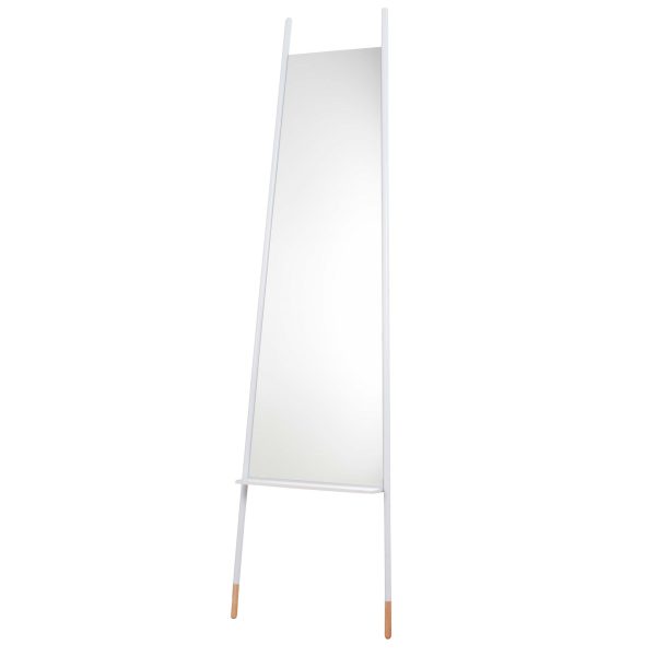Leaning - spiegel - wit