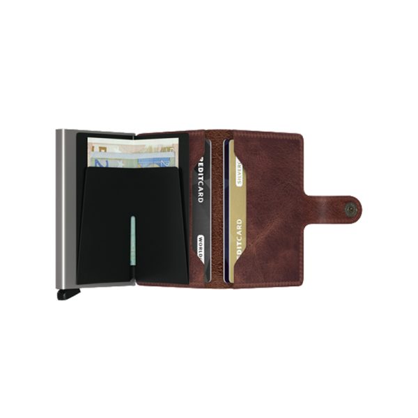 Miniwallet – portefeuille - vintage brown - Afbeelding 4