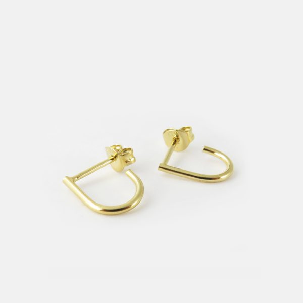 Small U shape - oorbellen - gold - Afbeelding 2