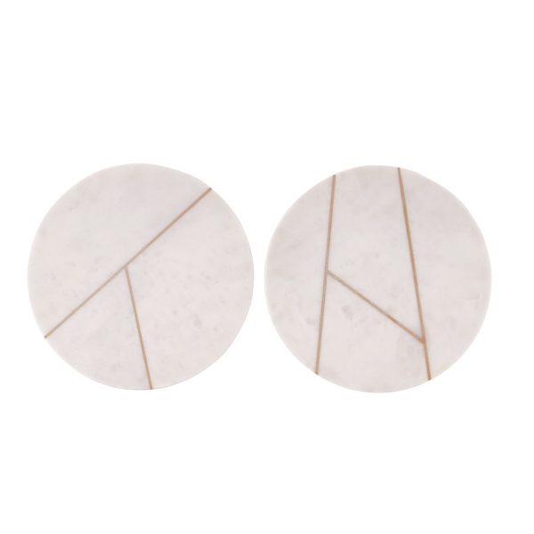 Marmeren plaat - rond- wit