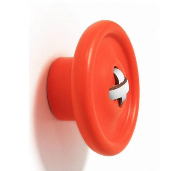Button haak - oranje - medium - Afbeelding 2