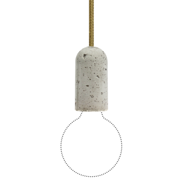 Base - hanglamp - beton/goud