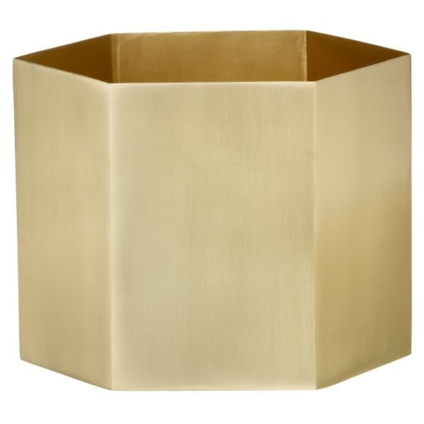 Gouden hexagon pot - extra large