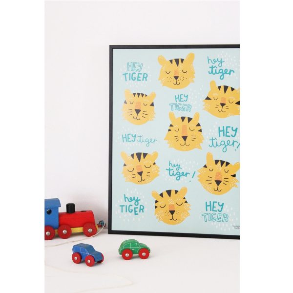 Hey tiger - illustratie - 30 x 40 - Afbeelding 2
