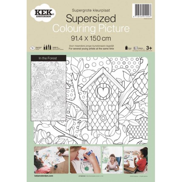 Supersized kleurplaat - in het bos