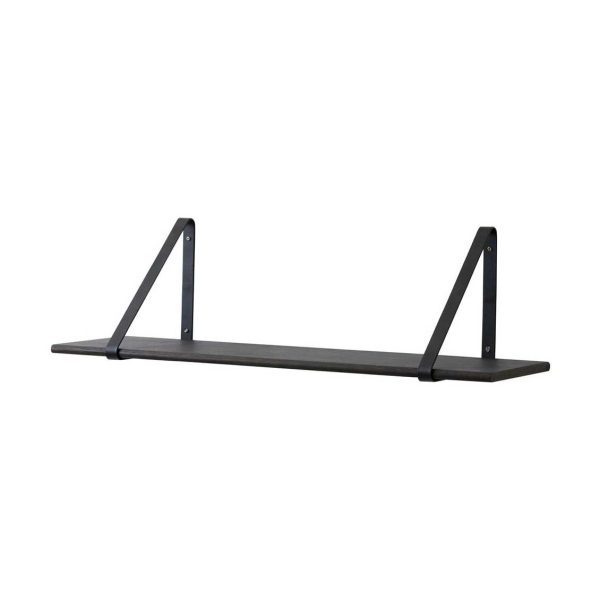 Zwart eikenhouten wandplank - Afbeelding 2