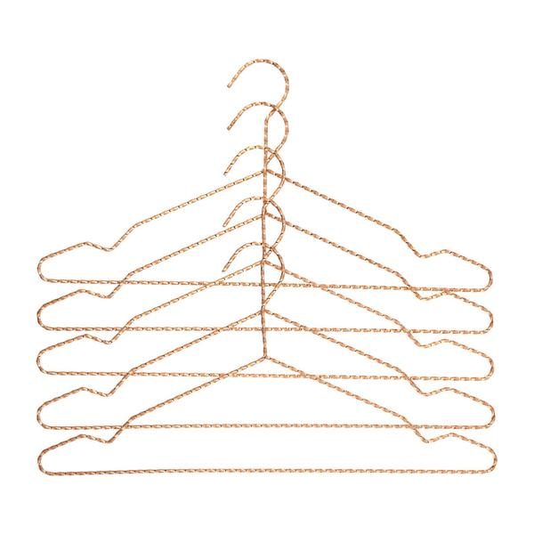 Twisted kapstok - set van 5 - koper