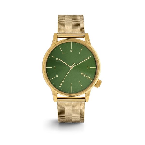 Winston royal - polshorloge - goud/groen