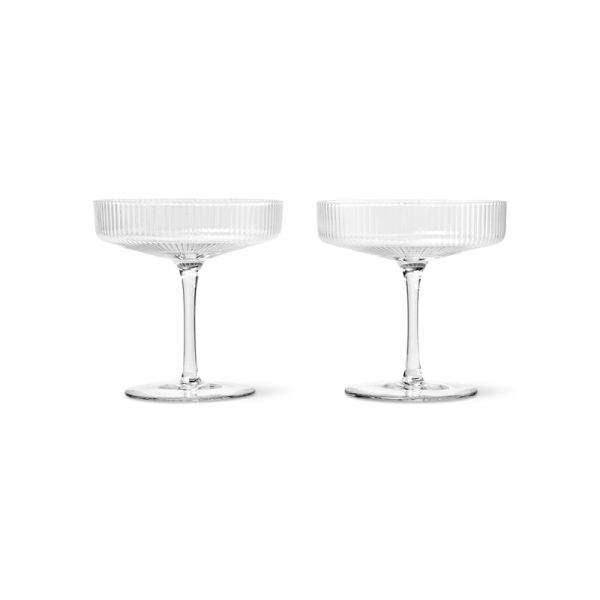 Ripple champagne saucers – champagneglas – clear - Afbeelding 3