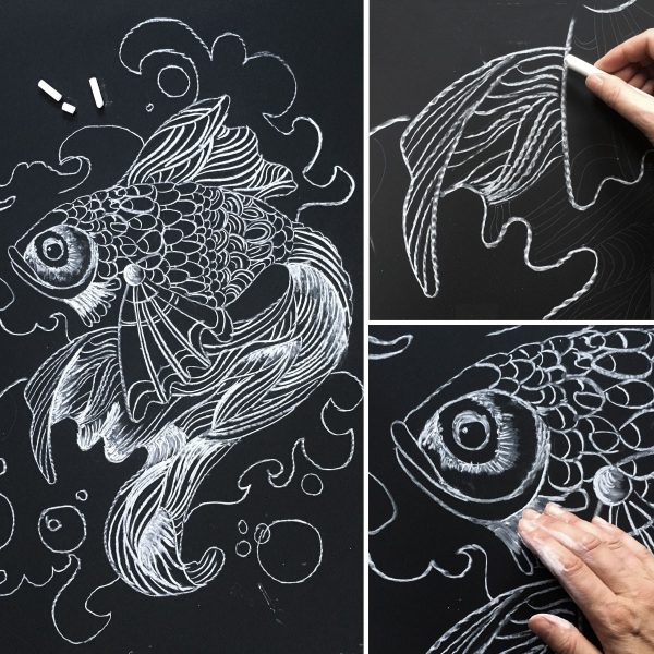 Magnetisch krijtbord behang 127 x 265 cm - Afbeelding 3