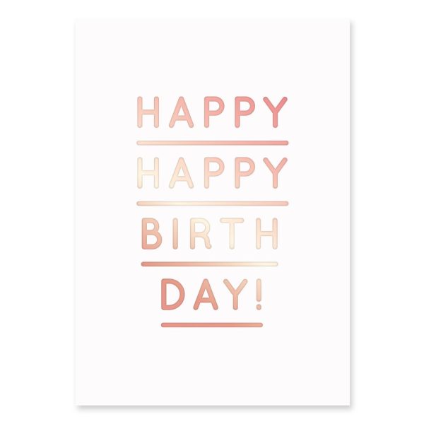 Happy happy pirthday - wenskaart