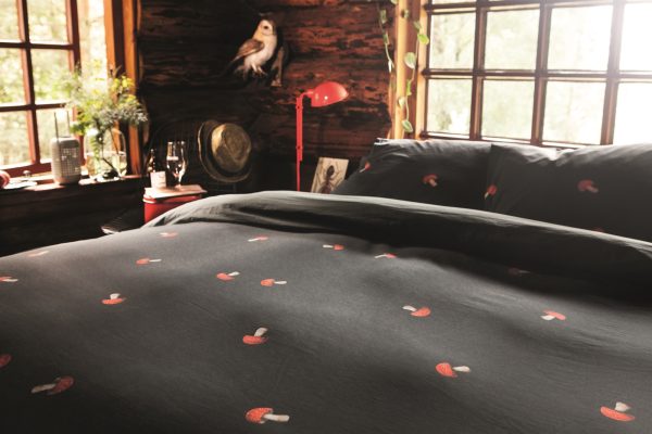 Mushrooms flanel 140cm x 200/220cm - Afbeelding 2