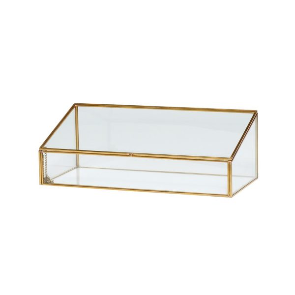 Glazen box - messing