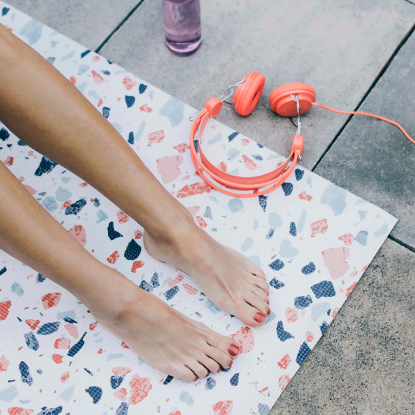 Terrazzo - yoga mat - wit - Afbeelding 3