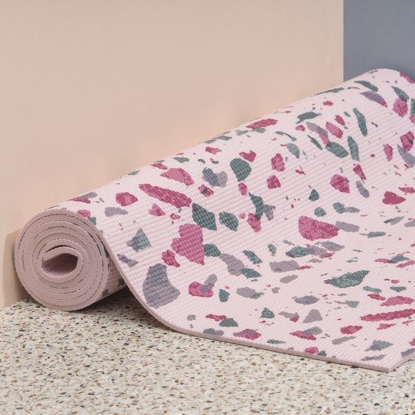 Terrazzo - yogamat - roze - Afbeelding 3