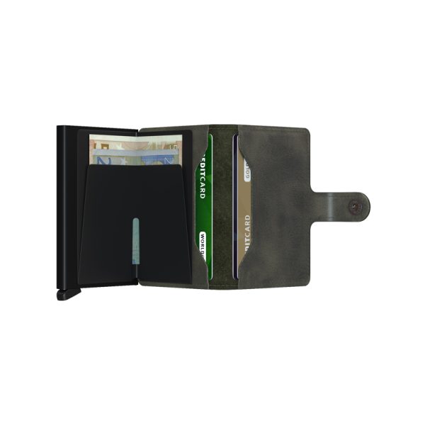 Miniwallet - portefeuille - vintage olive black - Afbeelding 4