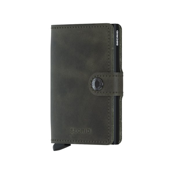 Miniwallet - portefeuille - vintage olive black