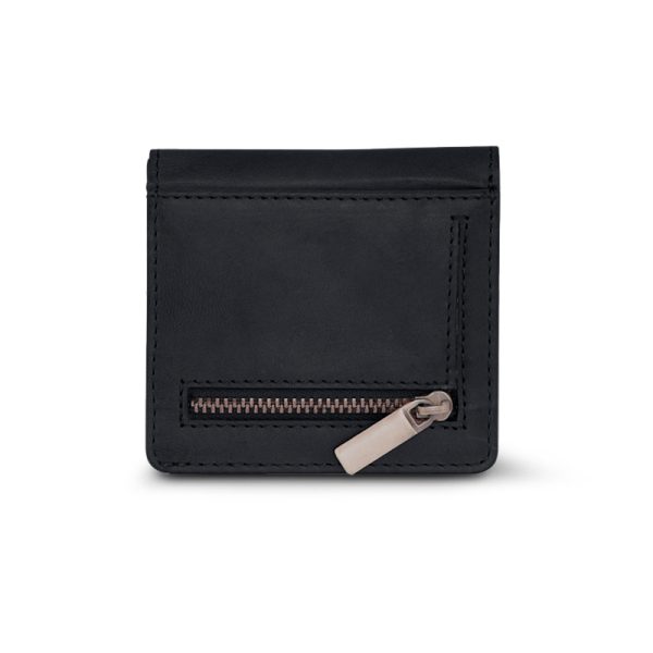 Alex fold-over wallet – portefeuille – black classic leather - Afbeelding 4