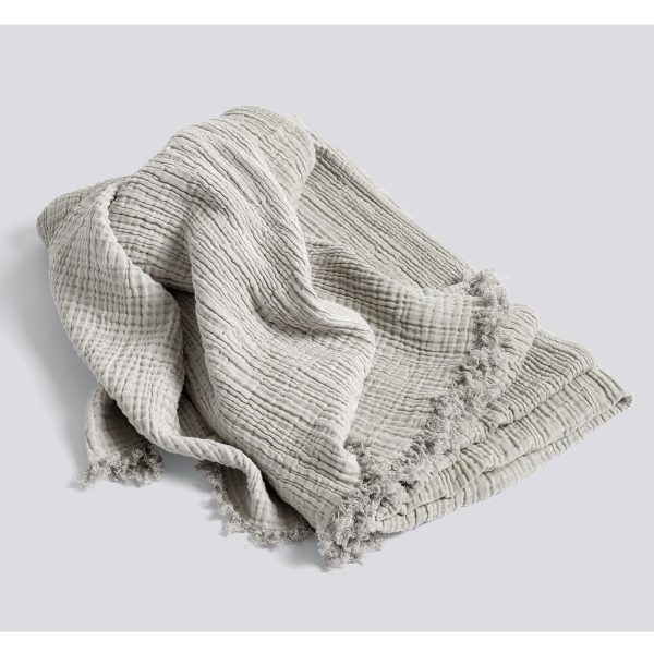 Crinkle bedsprei - zilver