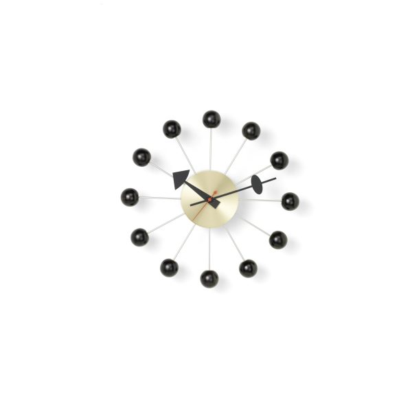 Ball clock - wandklok - black - Afbeelding 2