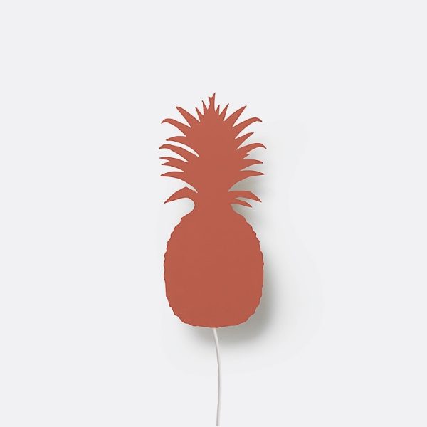 Ananas - wandlamp - mat rood