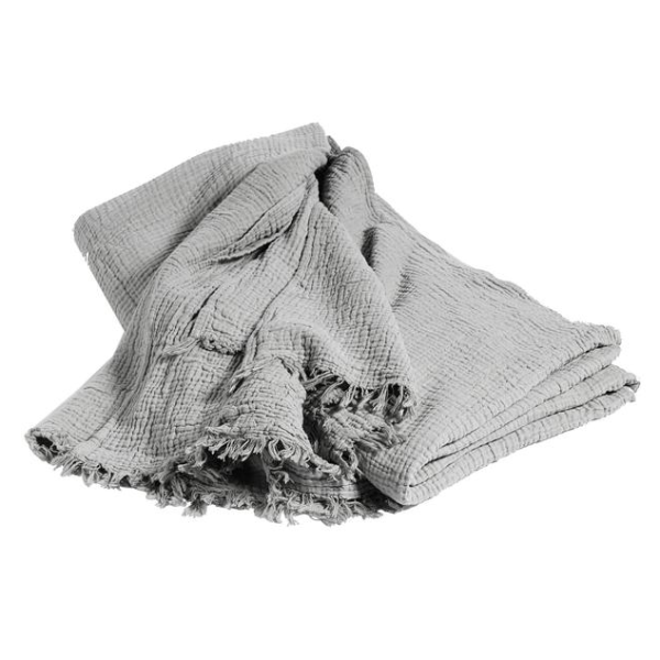 Crinkle bedsprei - grijs
