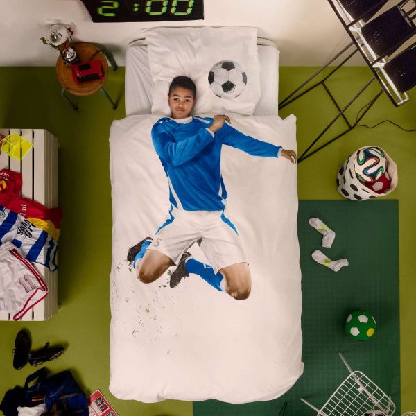 Soccer blauw- dekbedovertrek - Afbeelding 2