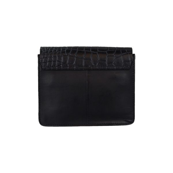Audrey mini croco - handtas - zwart - Afbeelding 3