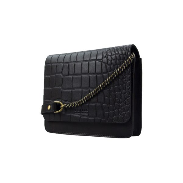 Audrey mini croco - handtas - zwart - Afbeelding 2