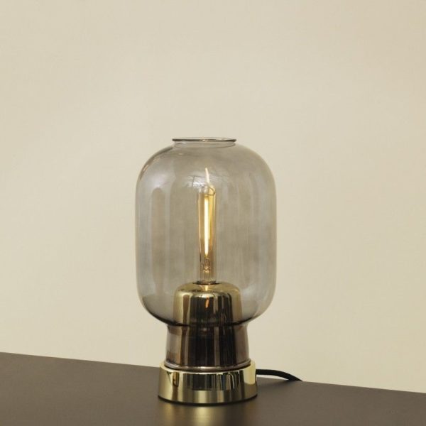 Amp - tafellamp - smoke/goud - Afbeelding 2
