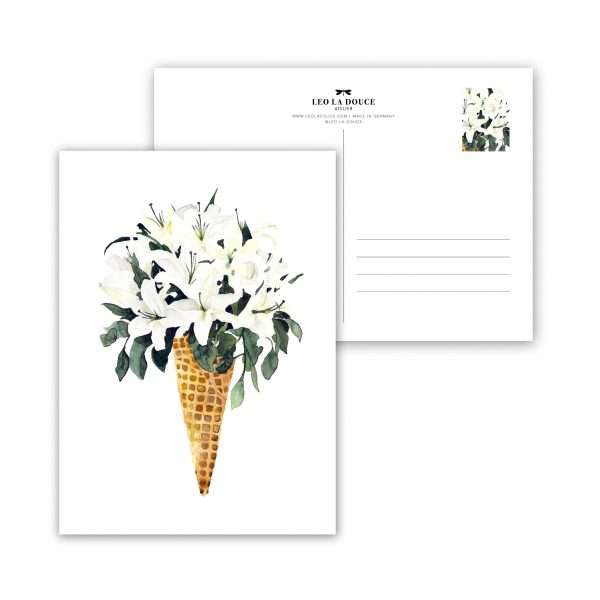 White flower cone - postkaart