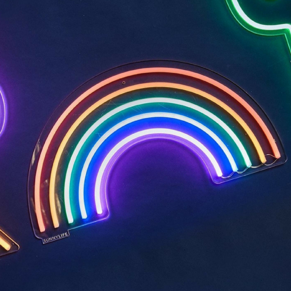 Regenboog neon led - wandlamp small - Afbeelding 2
