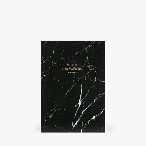 zwart marmer notitieboekje