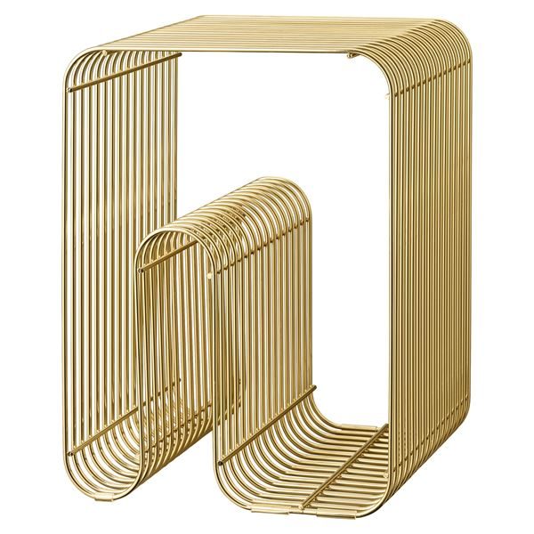 Curva draadkruk / wandrek - goud
