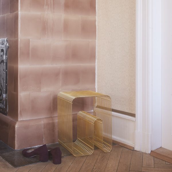 Curva draadkruk / wandrek - goud - Afbeelding 6