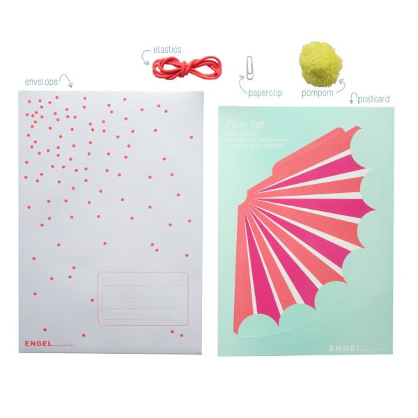 Postkaart feesthoedje 'circus' - Afbeelding 2