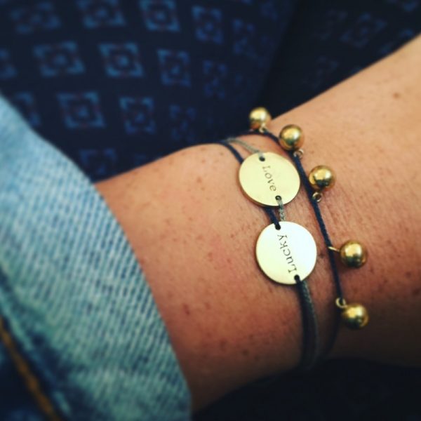 Amy thread bracelet "love" roze - Afbeelding 2