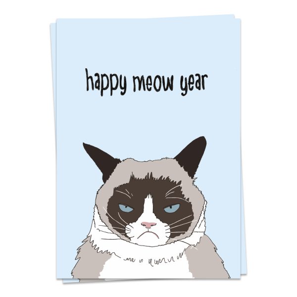 Happy meow year – wenskaart