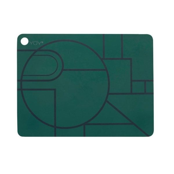 Placemat - donkergroen - 2 stuks