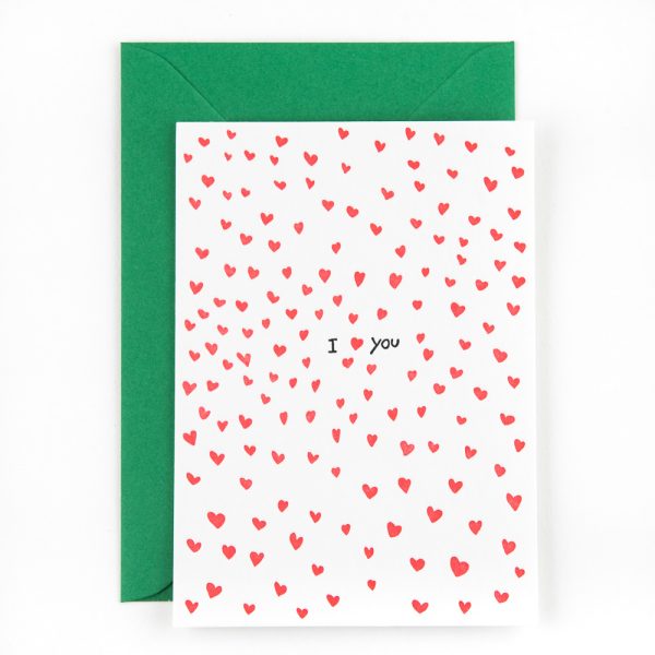 I heart you - wenskaart