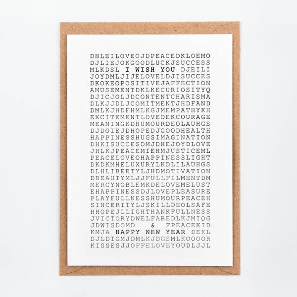 Swedish puzzle new year version  – wenskaart