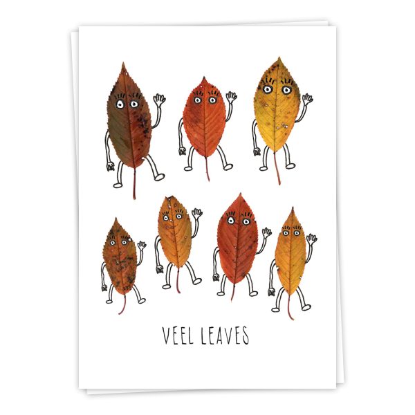 Veel leaves – wenskaart