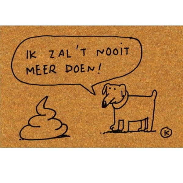 Ik zal het nooit meer doen - deurmat