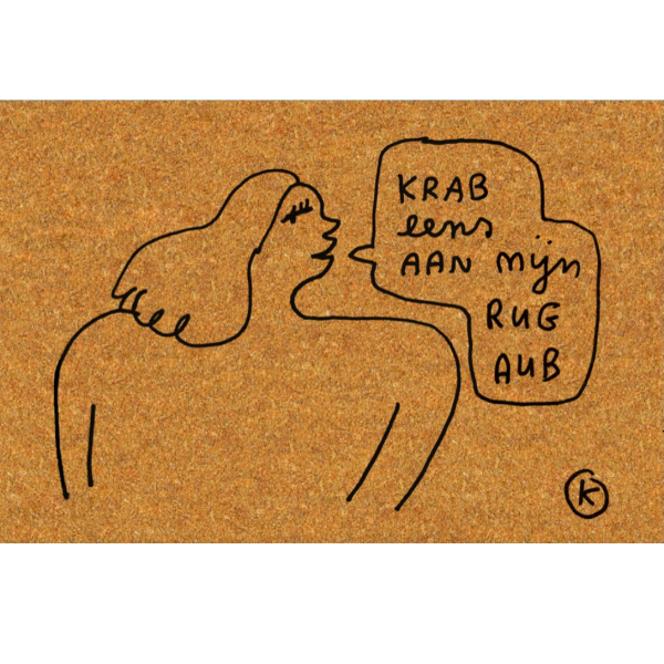 Krab eens aan mijn rug - deurmat