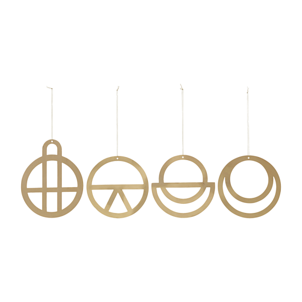 Ornaments dreams - goudkleurig (4 stuks)