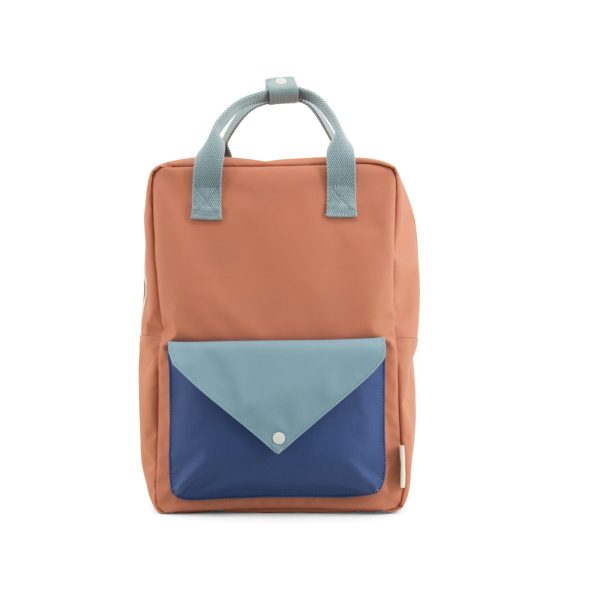 Enveloppe - rugzak - large - rood/ blauw