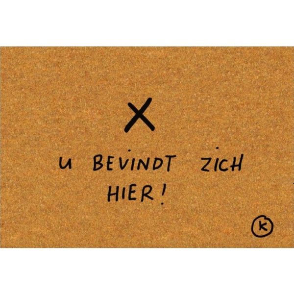 U bevindt zich hier - deurmat