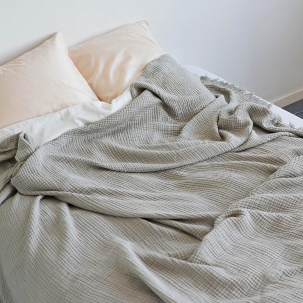 Crinkle bedsprei - grijs - Afbeelding 2
