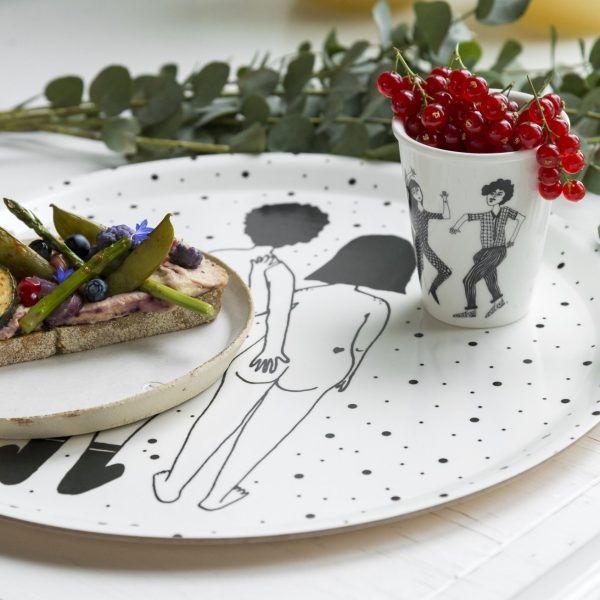 Dienblad - naked couple back - Afbeelding 2